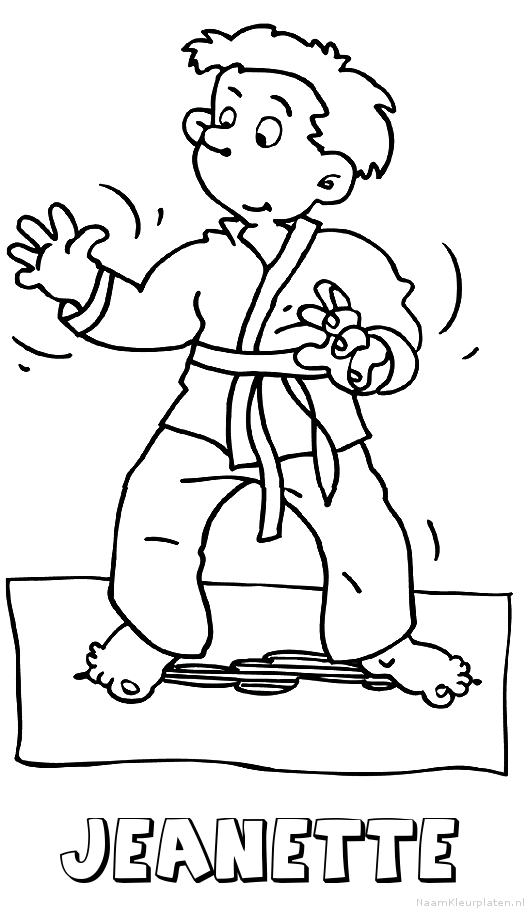 Jeanette judo kleurplaat