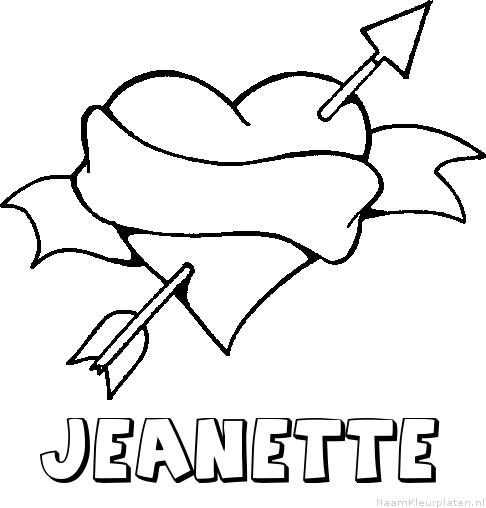 Jeanette liefde kleurplaat