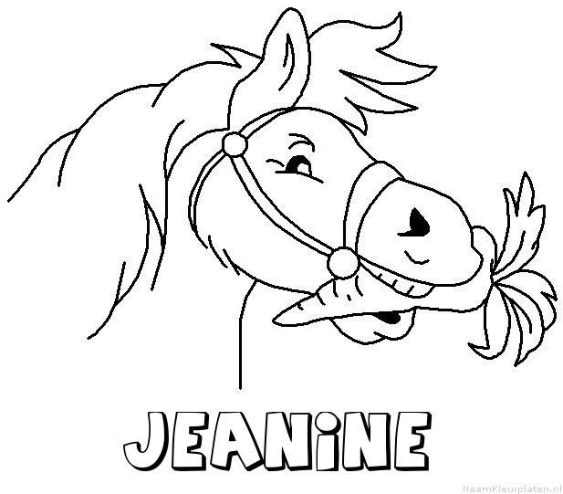 Jeanine paard van sinterklaas kleurplaat
