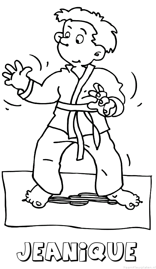 Jeanique judo kleurplaat