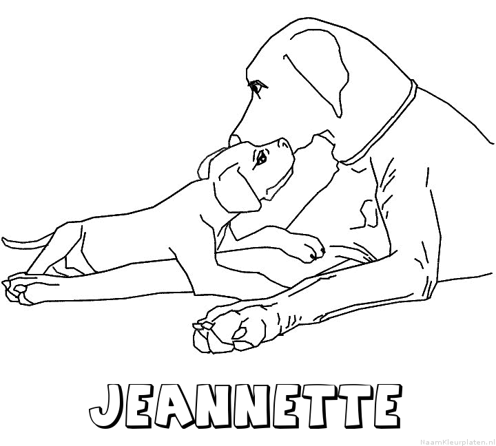 Jeannette hond puppy kleurplaat