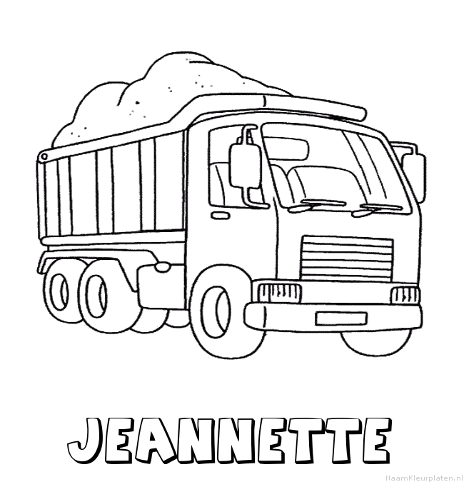 Jeannette vrachtwagen kleurplaat