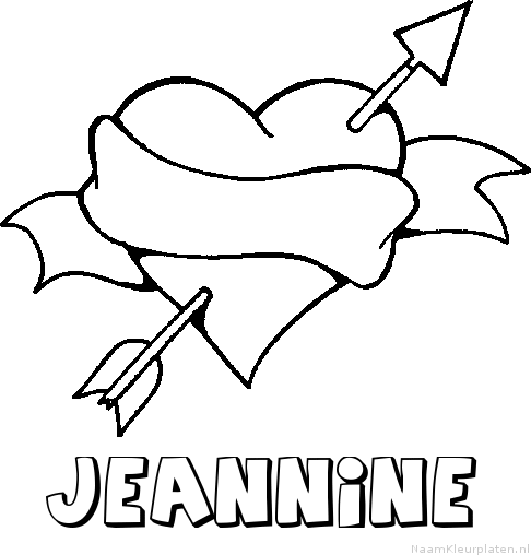 Jeannine liefde kleurplaat