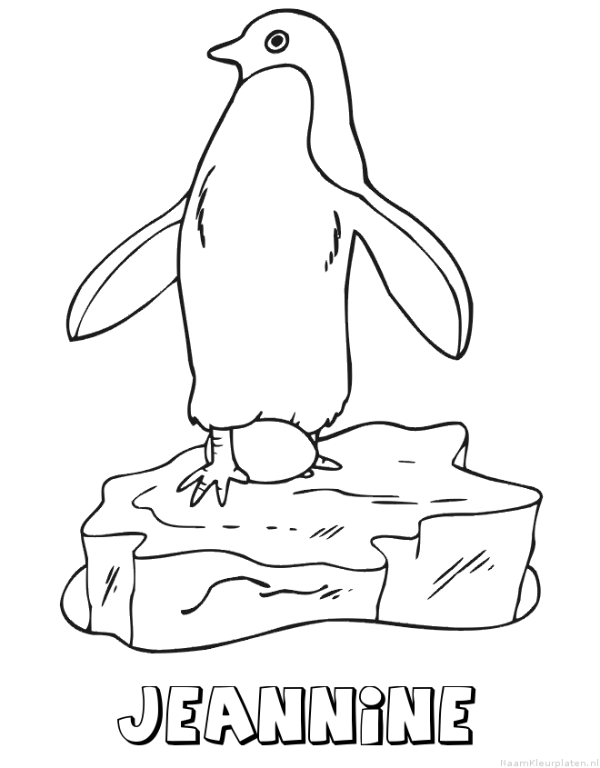 Jeannine pinguin kleurplaat