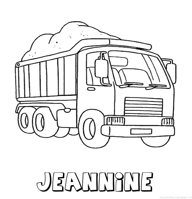 Jeannine vrachtwagen kleurplaat