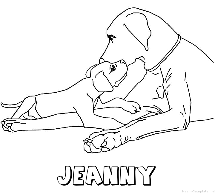 Jeanny hond puppy kleurplaat