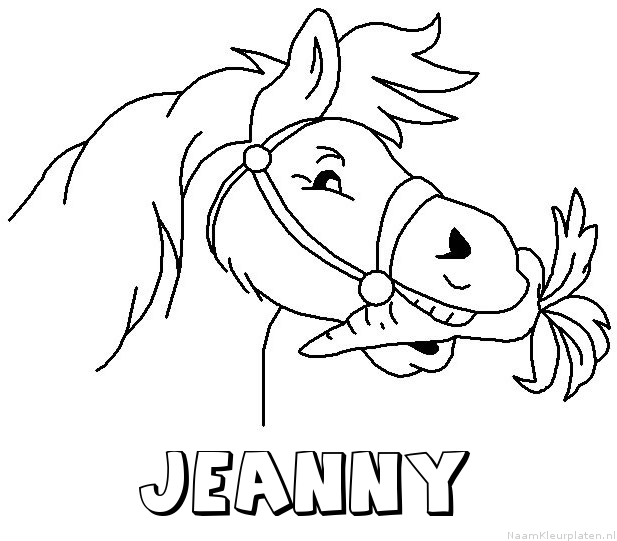 Jeanny paard van sinterklaas kleurplaat