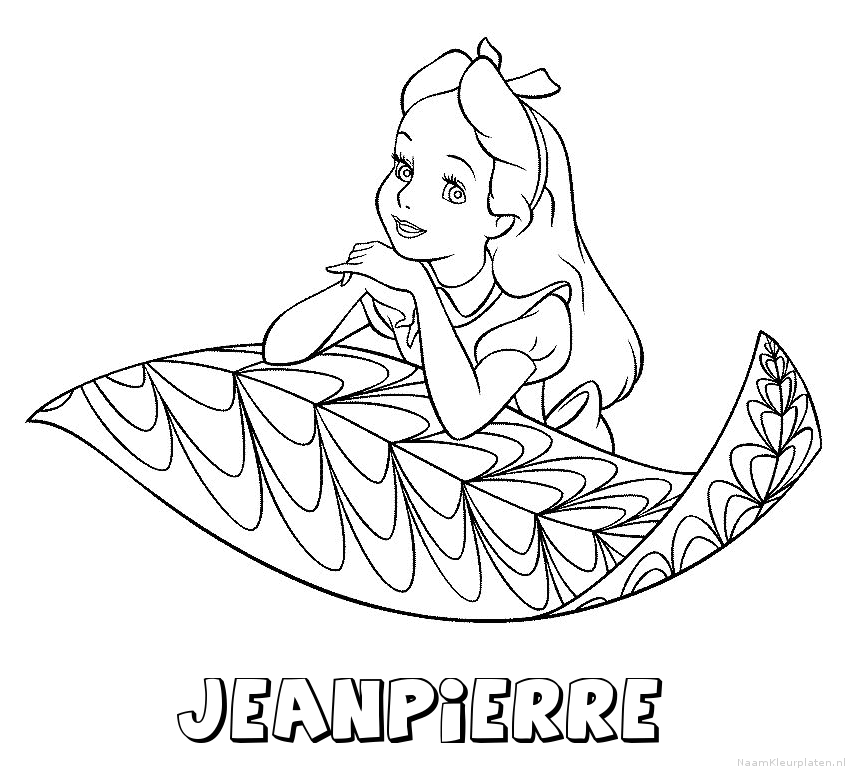 Jeanpierre alice in wonderland kleurplaat