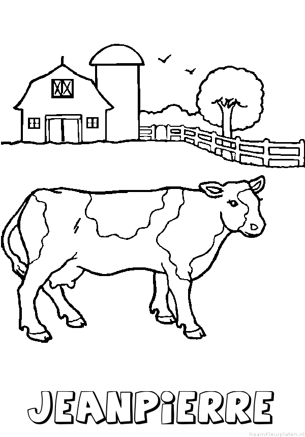 Jeanpierre koe kleurplaat