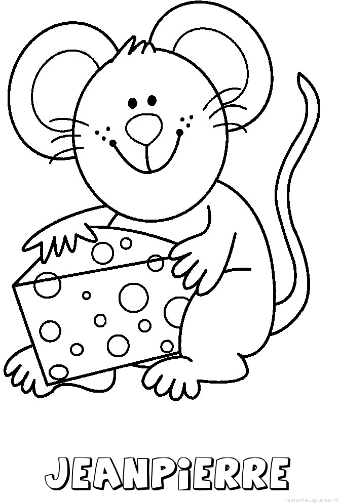 Jeanpierre muis kaas kleurplaat
