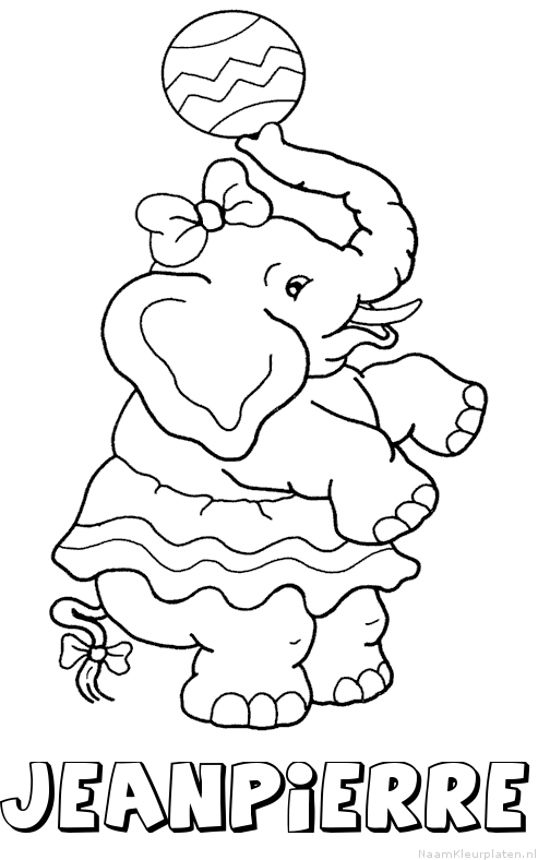 Jeanpierre olifant kleurplaat