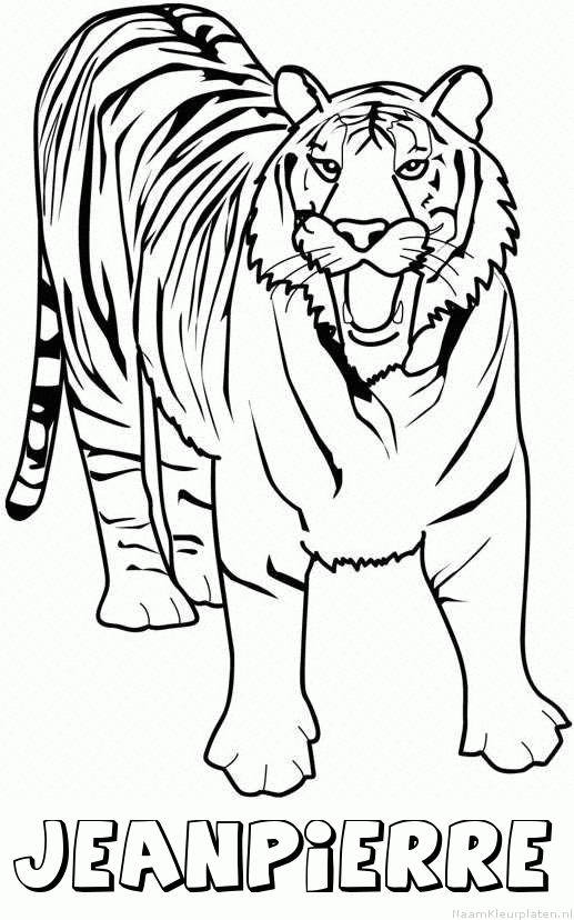 Jeanpierre tijger 2 kleurplaat