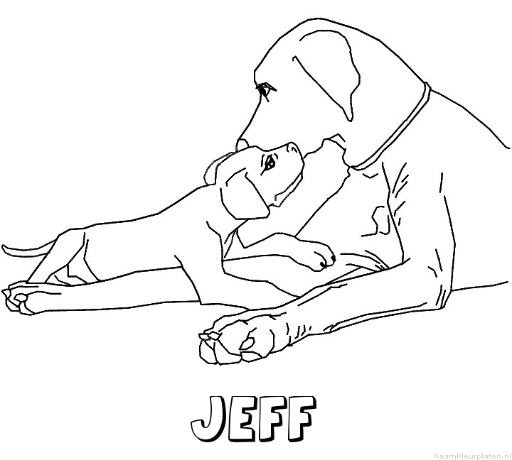 Jeff hond puppy kleurplaat