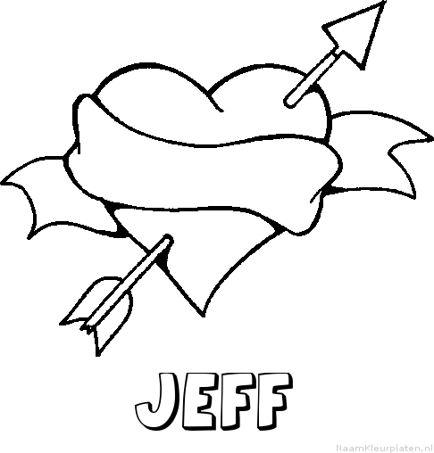 Jeff liefde kleurplaat