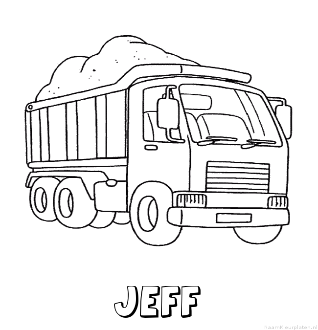 Jeff vrachtwagen kleurplaat