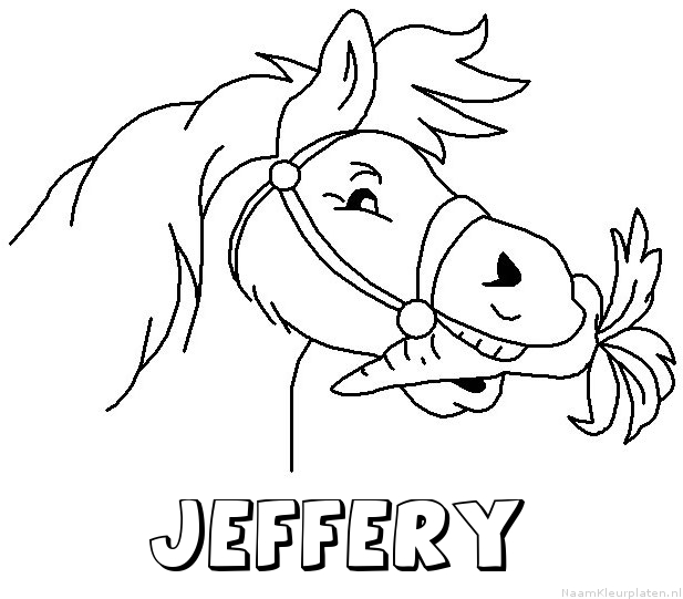 Jeffery paard van sinterklaas kleurplaat