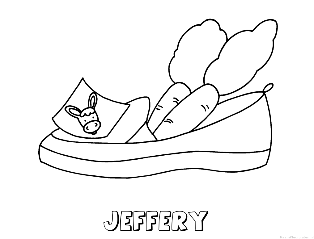 Jeffery schoen zetten kleurplaat