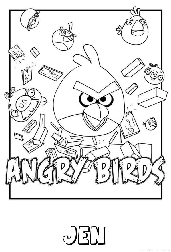 Jen angry birds kleurplaat