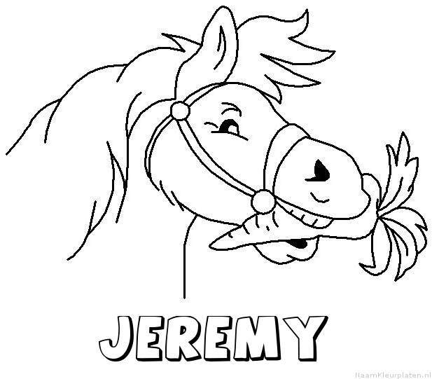 Jeremy paard van sinterklaas kleurplaat