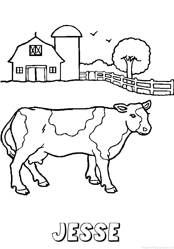 Jesse koe kleurplaat