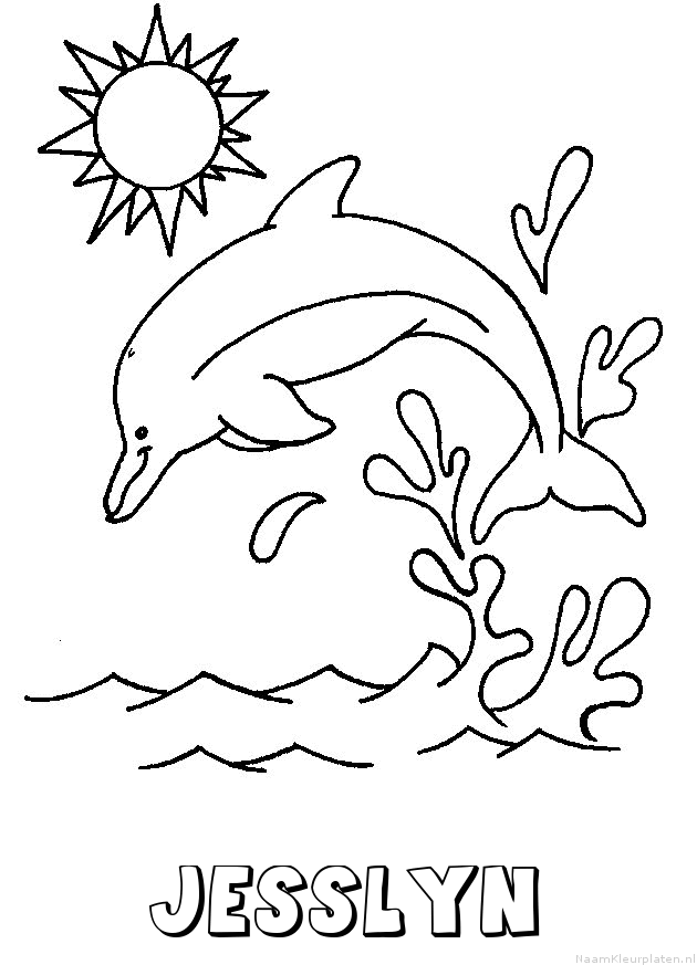 Jesslyn dolfijn kleurplaat