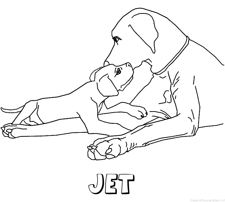 Jet hond puppy kleurplaat