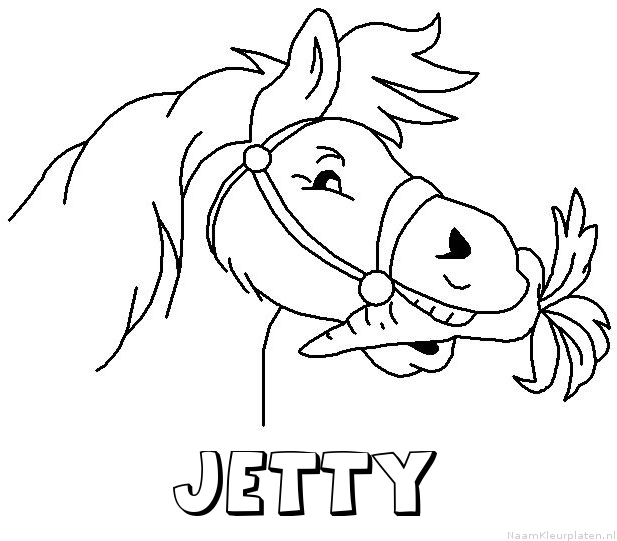 Jetty paard van sinterklaas kleurplaat