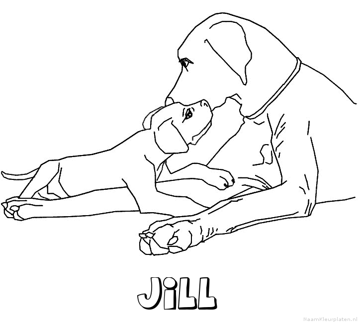Jill hond puppy kleurplaat