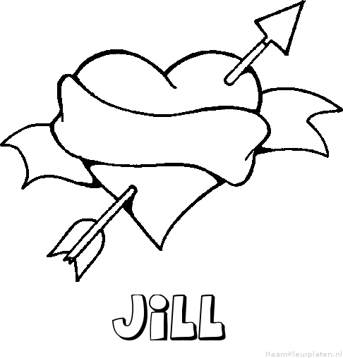 Jill liefde kleurplaat