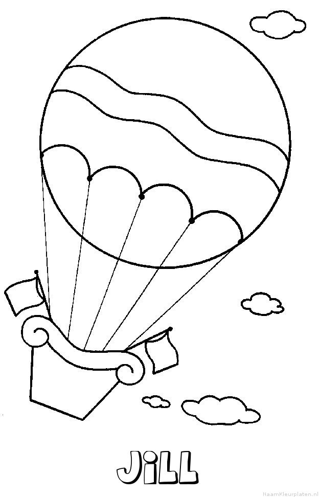 Jill luchtballon kleurplaat