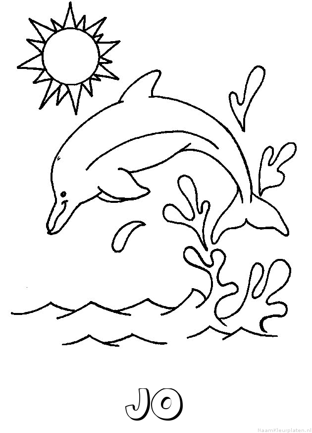 Jo dolfijn kleurplaat