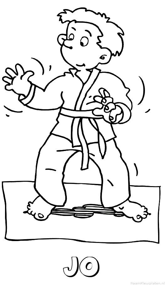 Jo judo kleurplaat