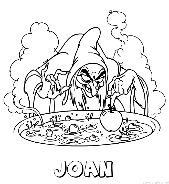 Joan heks kleurplaat