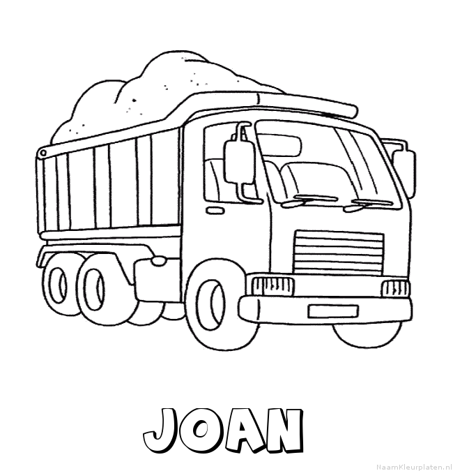 Joan vrachtwagen kleurplaat