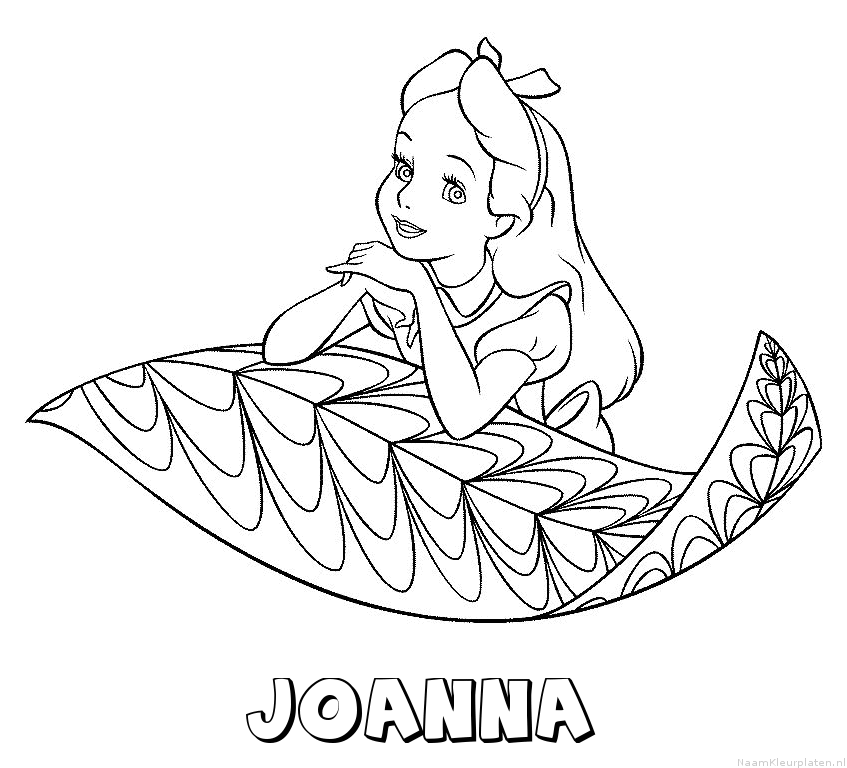 Joanna alice in wonderland kleurplaat
