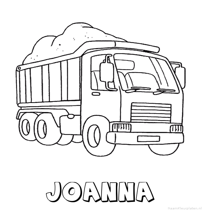 Joanna vrachtwagen kleurplaat
