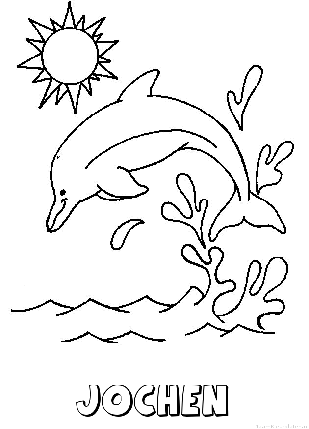 Jochen dolfijn kleurplaat