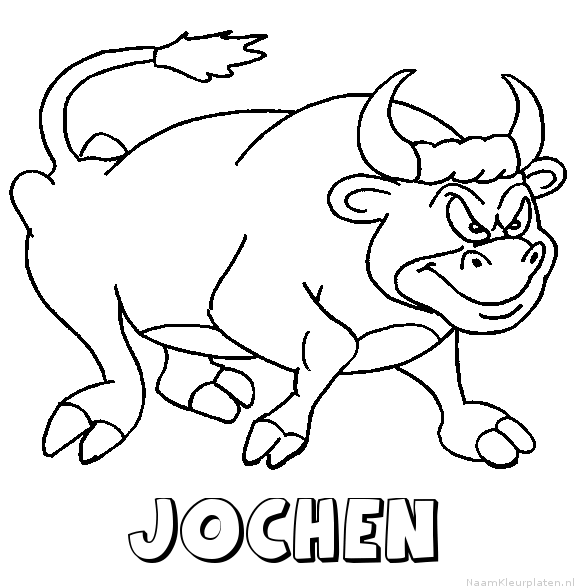 Jochen stier kleurplaat
