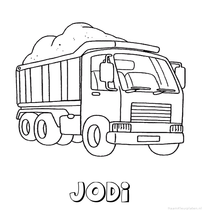 Jodi vrachtwagen kleurplaat