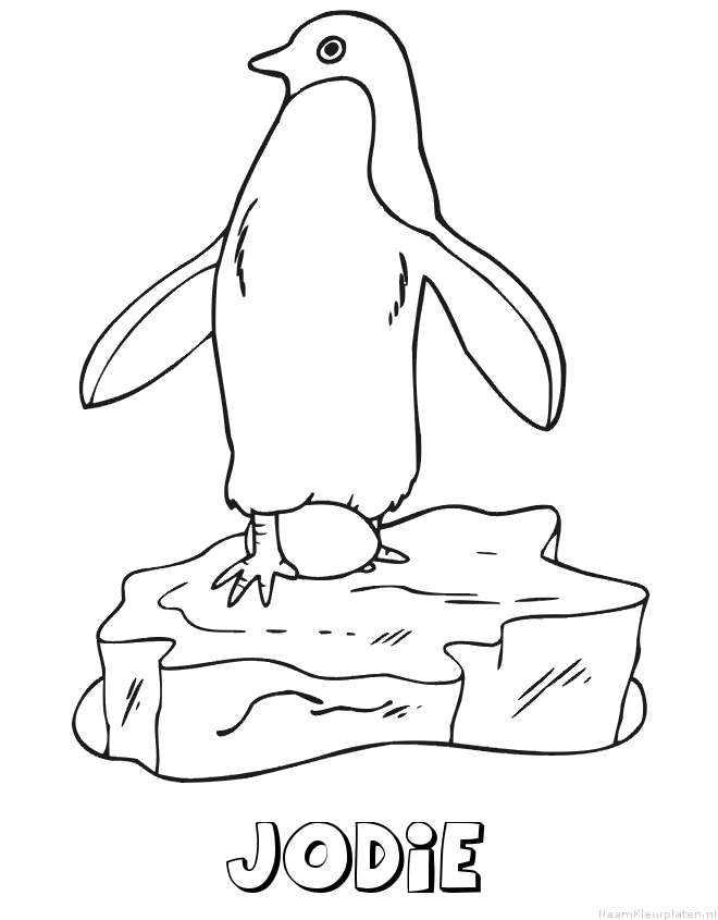 Jodie pinguin kleurplaat