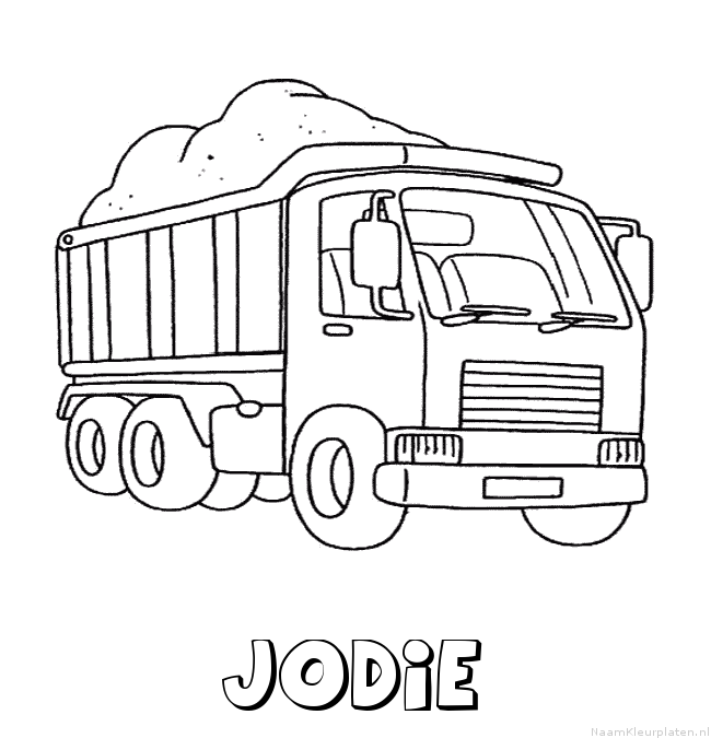 Jodie vrachtwagen kleurplaat