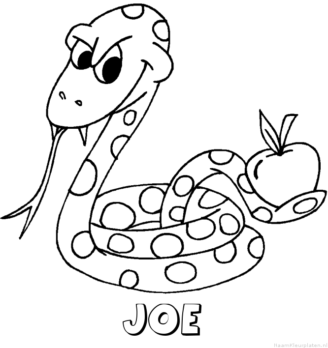 Joe slang kleurplaat