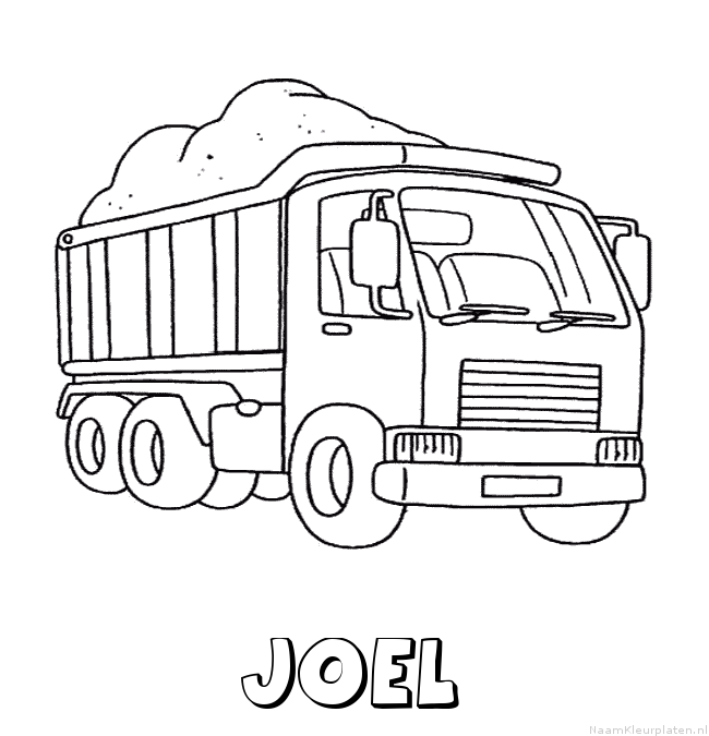 Joel vrachtwagen kleurplaat
