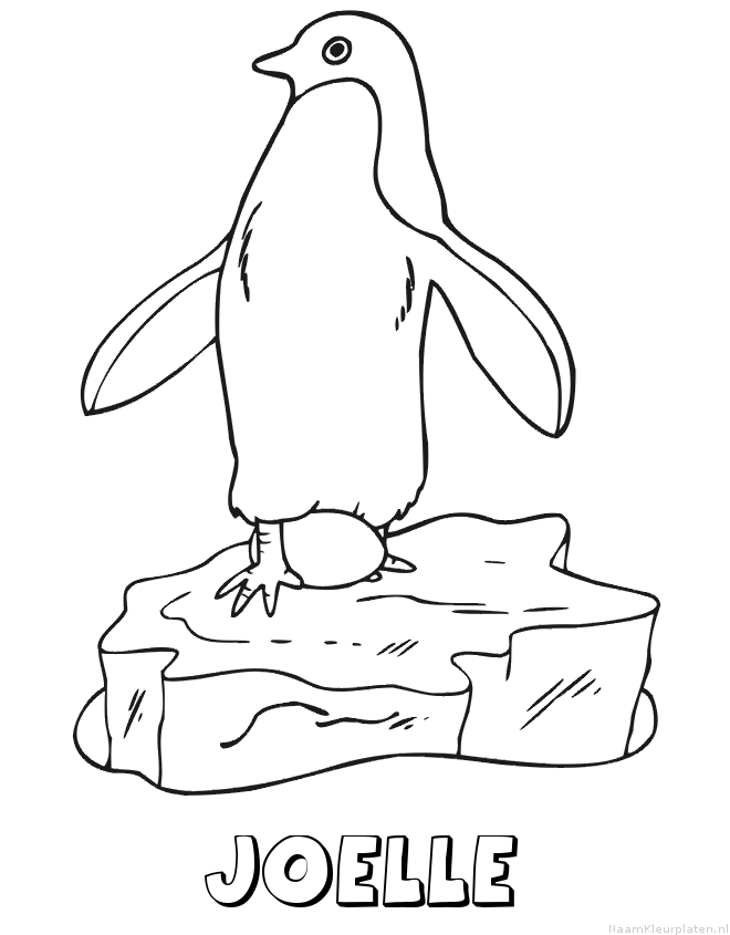 Joelle pinguin kleurplaat