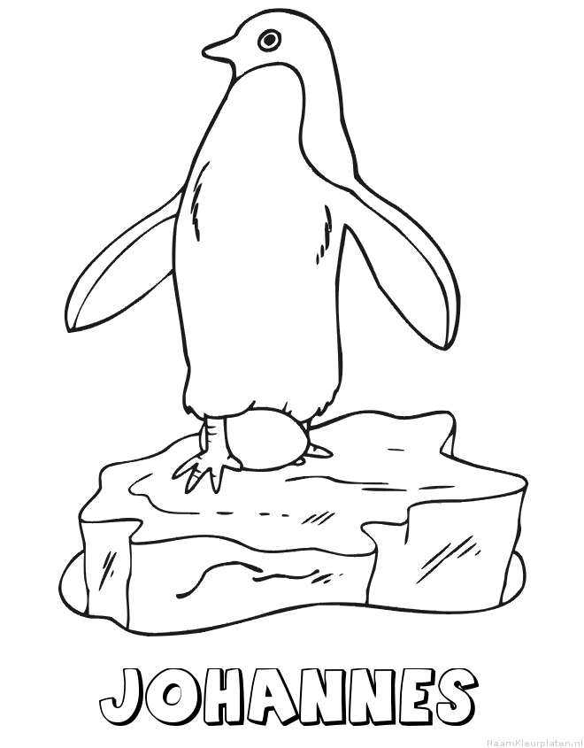 Johannes pinguin kleurplaat