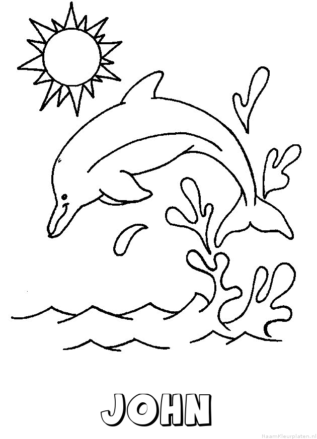 John dolfijn kleurplaat