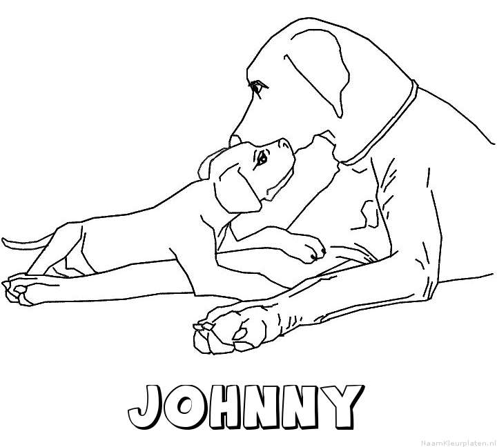 Johnny hond puppy kleurplaat
