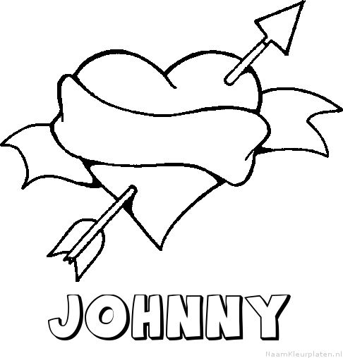 Johnny liefde kleurplaat
