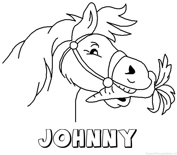 Johnny paard van sinterklaas kleurplaat
