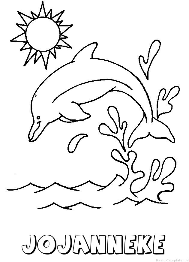 Jojanneke dolfijn kleurplaat